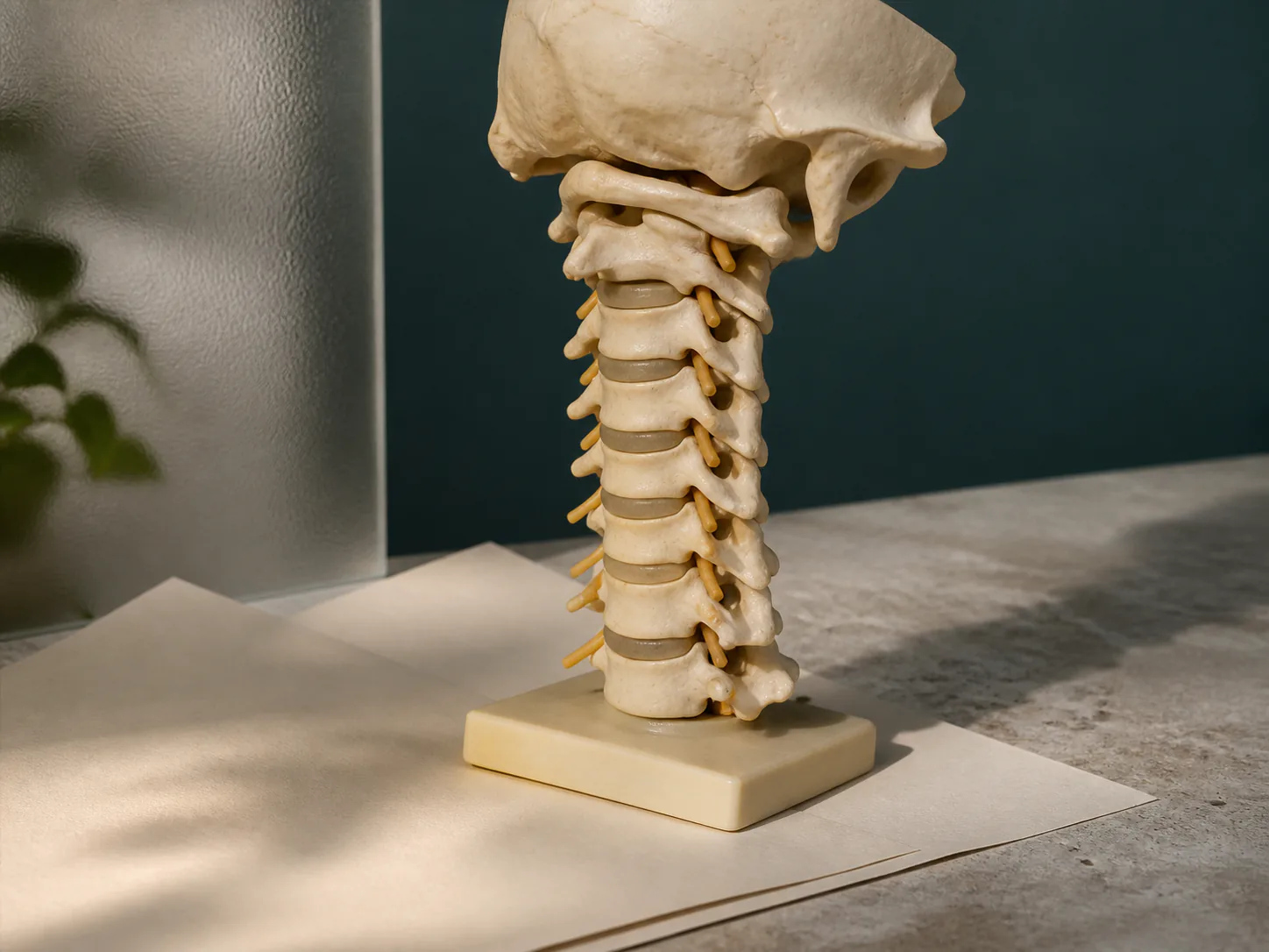 Medizinische Darstellung zum Thema Woran erkennt man einen Bandscheibenvorfall der Halswirbelsäule?